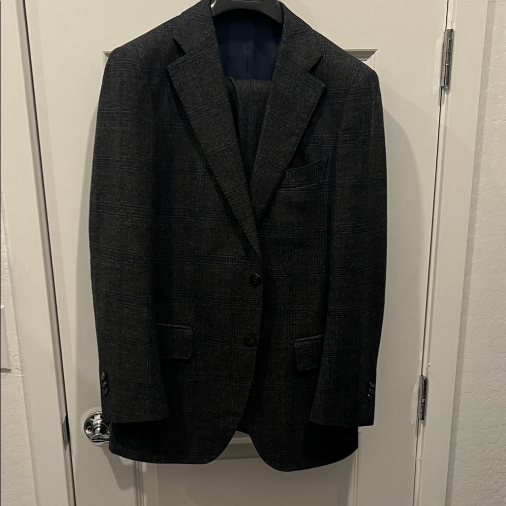 Suitsupply Charcoal Plaid Blazer